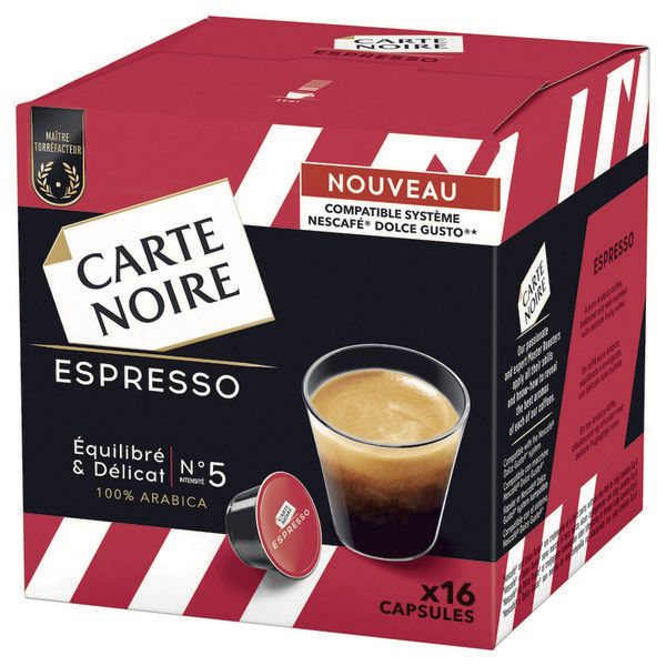 Café CARTE NOIRE ESPRESSO N°5 16 capsules - la corniche mali